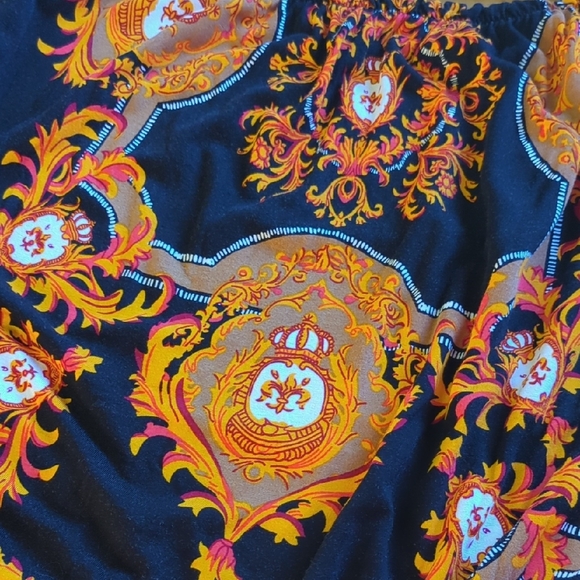 ⭐Chic Off-Shoulder Blouse with Orange Patterns - Picture 6 of 8